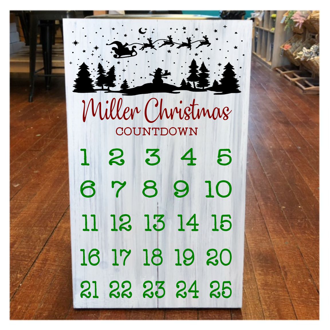 CHRISTMAS SQUARE FRAMED SIGNS & COUNTDOWNS WORKSHOP