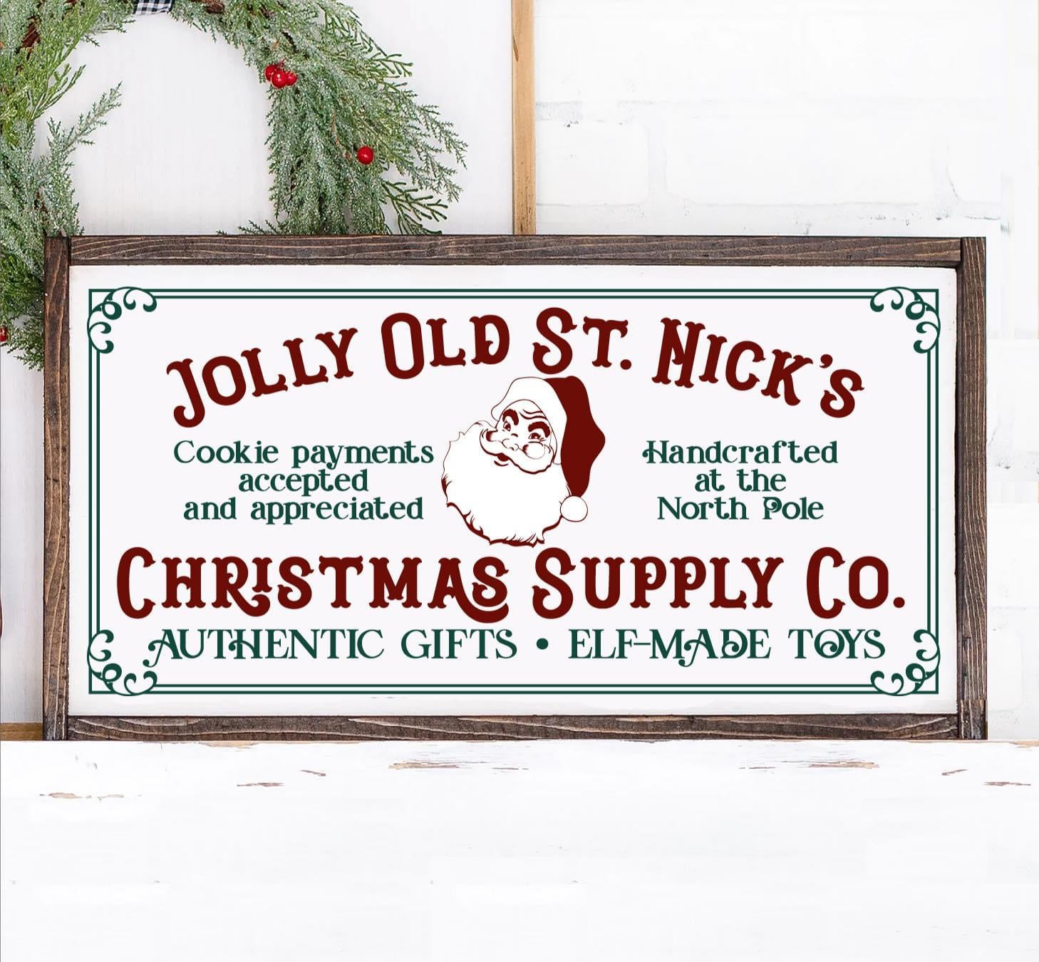 CHRISTMAS FRAMED SIGN 16X24"