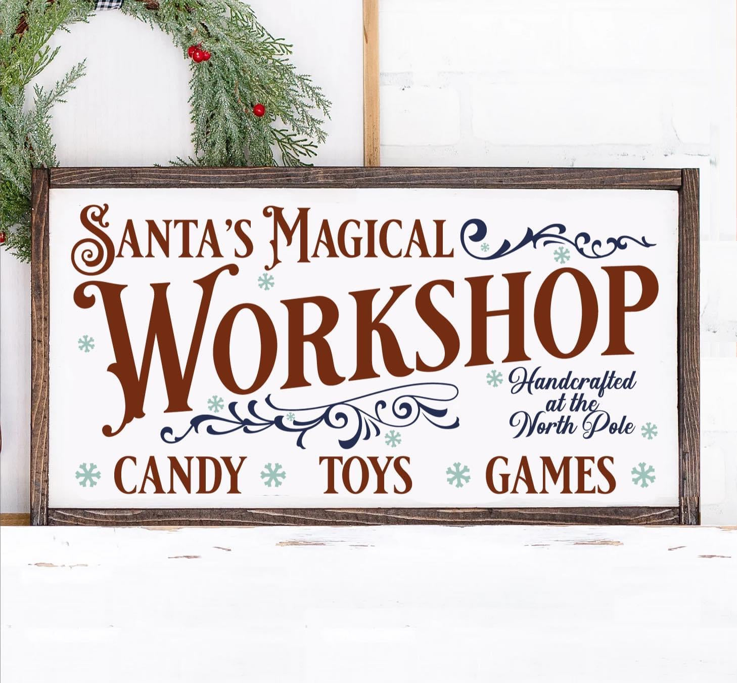 CHRISTMAS FRAMED SIGN 16X24" WORKSHOP