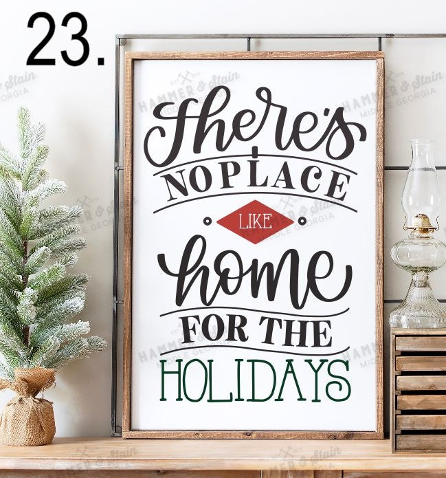 CHRISTMAS LARGE FRAMED SIGNS & MERRY MAIL